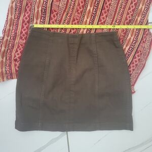 Micro Mini y2k Brown Fall Vintage Skirt size Small